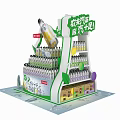 Ground pile special-shaped ground pile Meichen display store display 3d model
