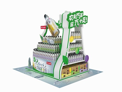 Ground pile special-shaped ground pile Meichen display store display 3d model