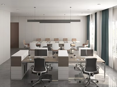 modern public office area office 3d model