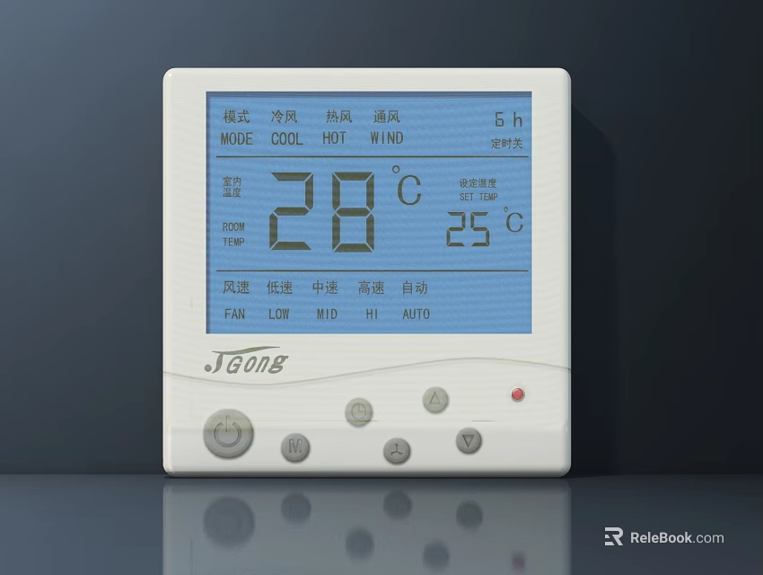 JOYOU Digital Thermostat For Home Temperature Control With Digital Display And Control Buttons 3d model 