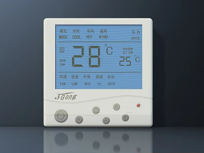 JOYOU Digital Thermostat For Home Temperature Control With Digital Display And Control Buttons 3d model