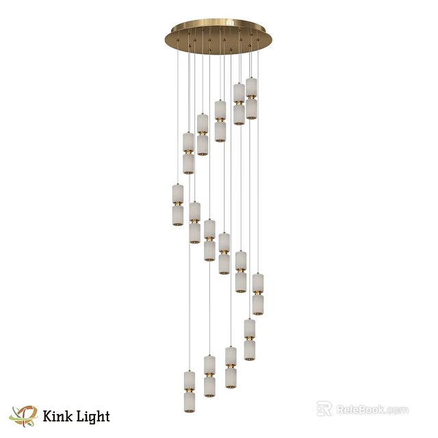 Modern Linear Chandelier With Multiple Suspended Cylindrical Light Fixtures for Modern Interior Spaces 3d model 