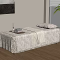 Modern Massage Bed Interior With Linen Sheet Pillow Towel And Aromatherapy Items