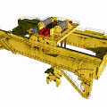 Yellow Heavy Duty Industrial Equipment With Large Wheels Platform And Mechanical Arms