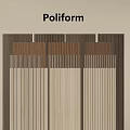 Poliform Modern Striped Wall Panels With Layered Design And Various Colors