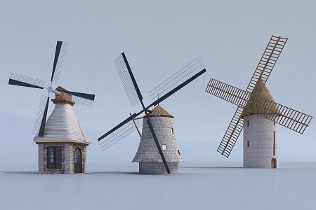 modern windmill 3d model