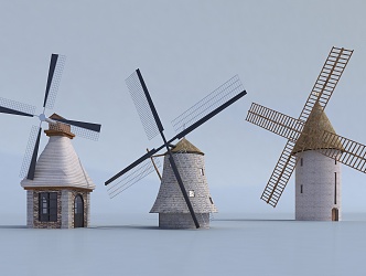 modern windmill 3d model