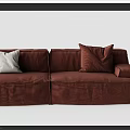 baxter damascus sofa double sofa 3d model