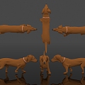 Dog Dog Pastoral Dog Puppy Reptile Terrestrial Biological Specimen Exhibition Popular Science Education Museum Zoo Animal Biology 3d model