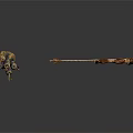 Traditional Bow and Arrow Weapon Set with Decorative Quiver and Feathered Arrows