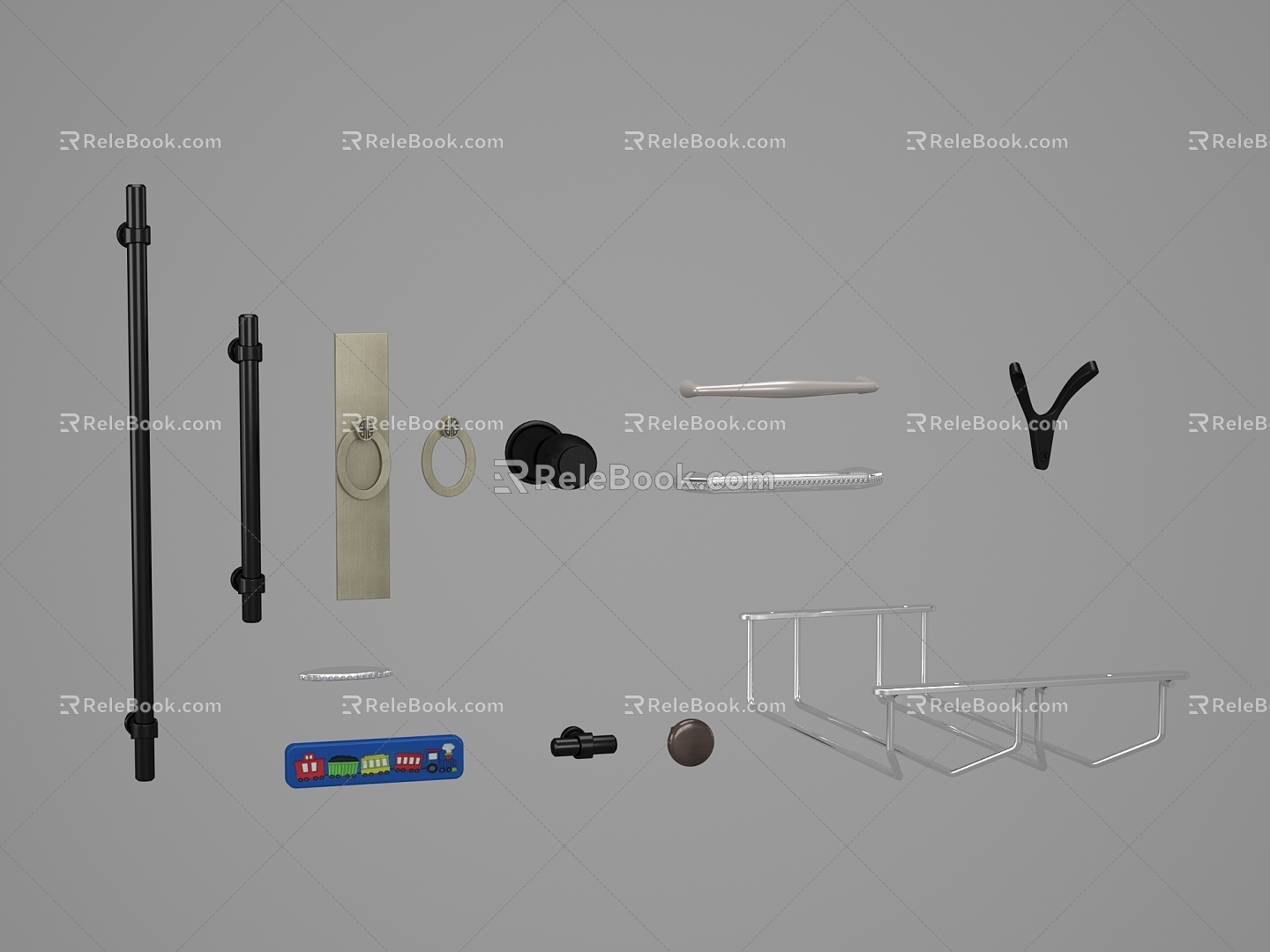 Classical handle metal handle 3d model