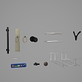 Classical handle metal handle 3d model