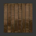 Rustic Wooden Cube Box With Plank Construction And Natural Wood Grain