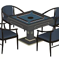 New Chinese Mahjong Table and Chair Mahjong Machine Automatic Mahjong Machine 3d model