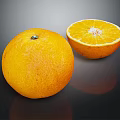 Fresh Juicy Oranges Displayed As Whole And Sliced On Black Background