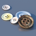 Buttons Buttons Clothes Buckle Ornaments 3d model