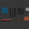 Traffic Control Equipment Including Barriers Warning Devices And Orange Blue Red Cabinets