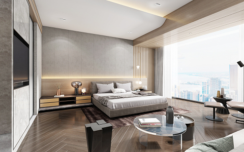 Hotel Rooms Modern Rooms 3d model