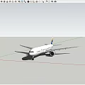White Commercial Passenger Airplane With Sleek Body Large Wings Powerful Engines And Tail Fin