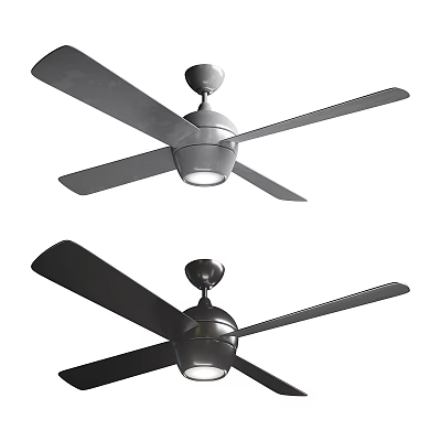 Modern Ceiling Fan with Light and Elegant Blades for Home Cooling 3d model