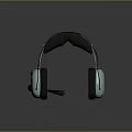Modern Light Green Headphones With Soft Ear Cups Adjustable Headband And Microphone Design