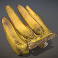 Bunch of Ripe Yellow Bananas Fresh Healthy Tropical Food Item