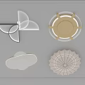 Modern Stylish Ceiling Lights With Various Unique Designs And Decorative Shapes 3d model