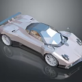Unique Angular Concept Sports Car With Transparent Roof And Rear Spoiler
