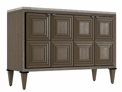 Entryway Console Cabinet Wooden Side Storage Cabinet With Multiple Doors Modern Home Furniture Design 3d model