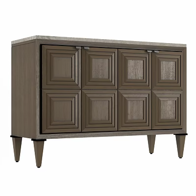 Entryway Console Cabinet Wooden Side Storage Cabinet With Multiple Doors Modern Home Furniture Design 3d model