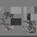 Modern Luxury Background Wall Design With Various Marble Textures And Different Colors 3d model