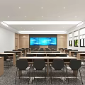 Modern classroom lecture hall 3d model