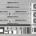 Different Types of Air Conditioner Air Outlets Including Framed Regular and Linear with Various Sizes