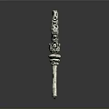 Exquisite Silver Decorative Key With Green Gemstone For Daily Household Use