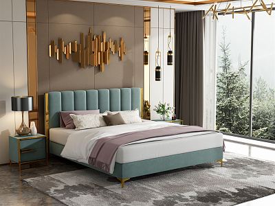 Light Luxury Background Double Bed model