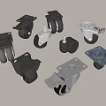 Different Types Of Caster Wheels In Black And Silver Designs For Industrial Use