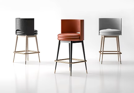 Modern Bar Chair Casual Chair 3d model