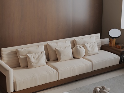 Modern three-seat sofa 3d model