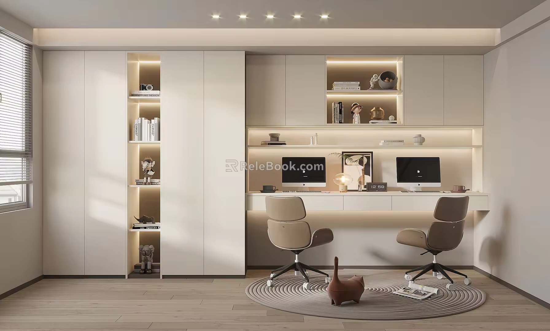 Modern Study Home Study 3d model