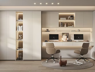 Modern Study Home Study 3d model