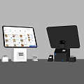 Modern cash register cash register screen cash register screen 3d model