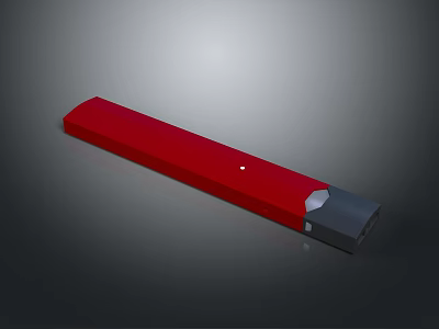 Sleek Red Long Shaped Lighter As Practical Household Item For Daily Use 3d model