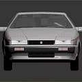 Silver Two Door Coupe Car With Red Stripe Classic Design Details
