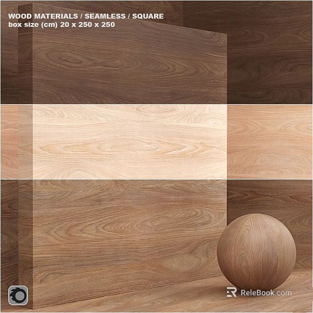Natural Wooden Sphere Component With Various Wood Grain Textures And Patterns 3d model 