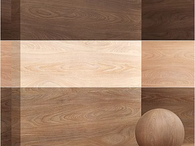 Natural Wooden Sphere Component With Various Wood Grain Textures And Patterns 3d model