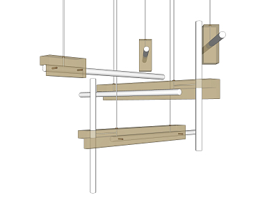 Modern chandelier 3d model