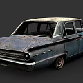 Old Rusted Abandoned Vintage Car With Worn Body And Dusty Exterior