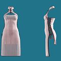 Ladies dress Ladies Women Sexy dress Skirt Clothing Costume Cheongsam 3d model