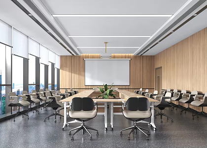 Modern Meeting Room Meeting Table and Chair 3d model
