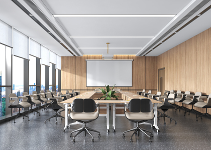 Modern Meeting Room Meeting Table and Chair 3d model